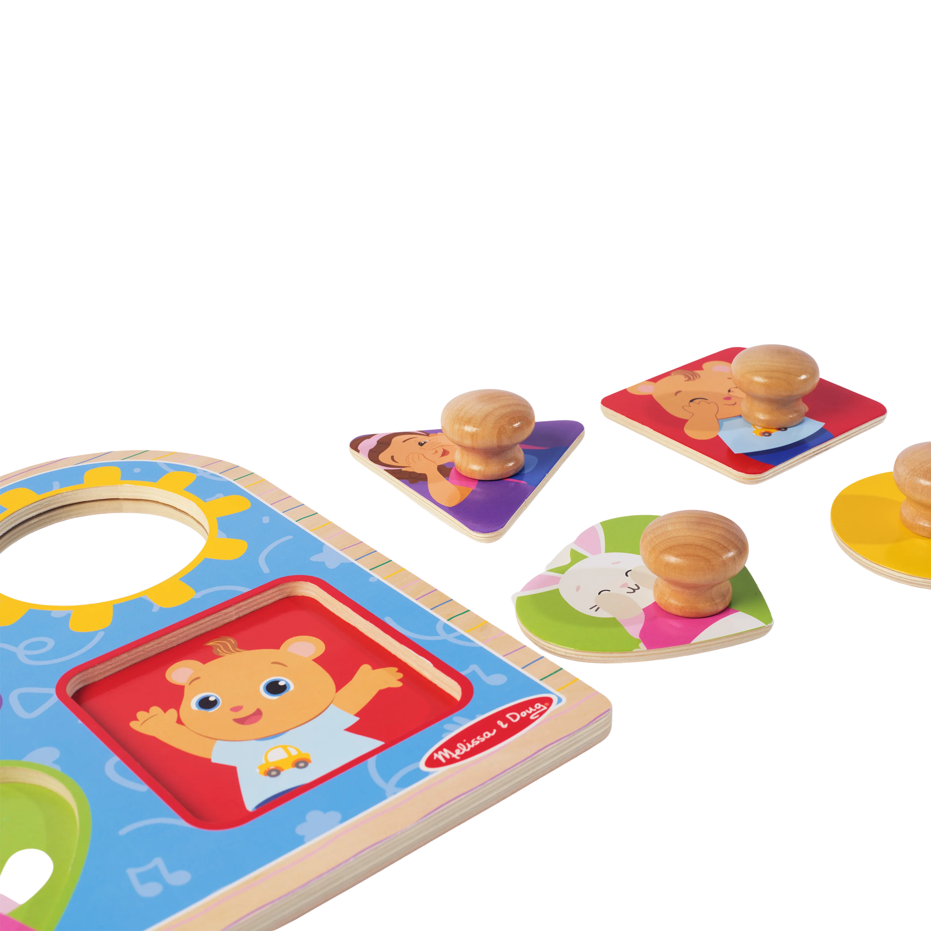 Wooden Peek-A-Boo Jumbo Peg Puzzle - Image 4