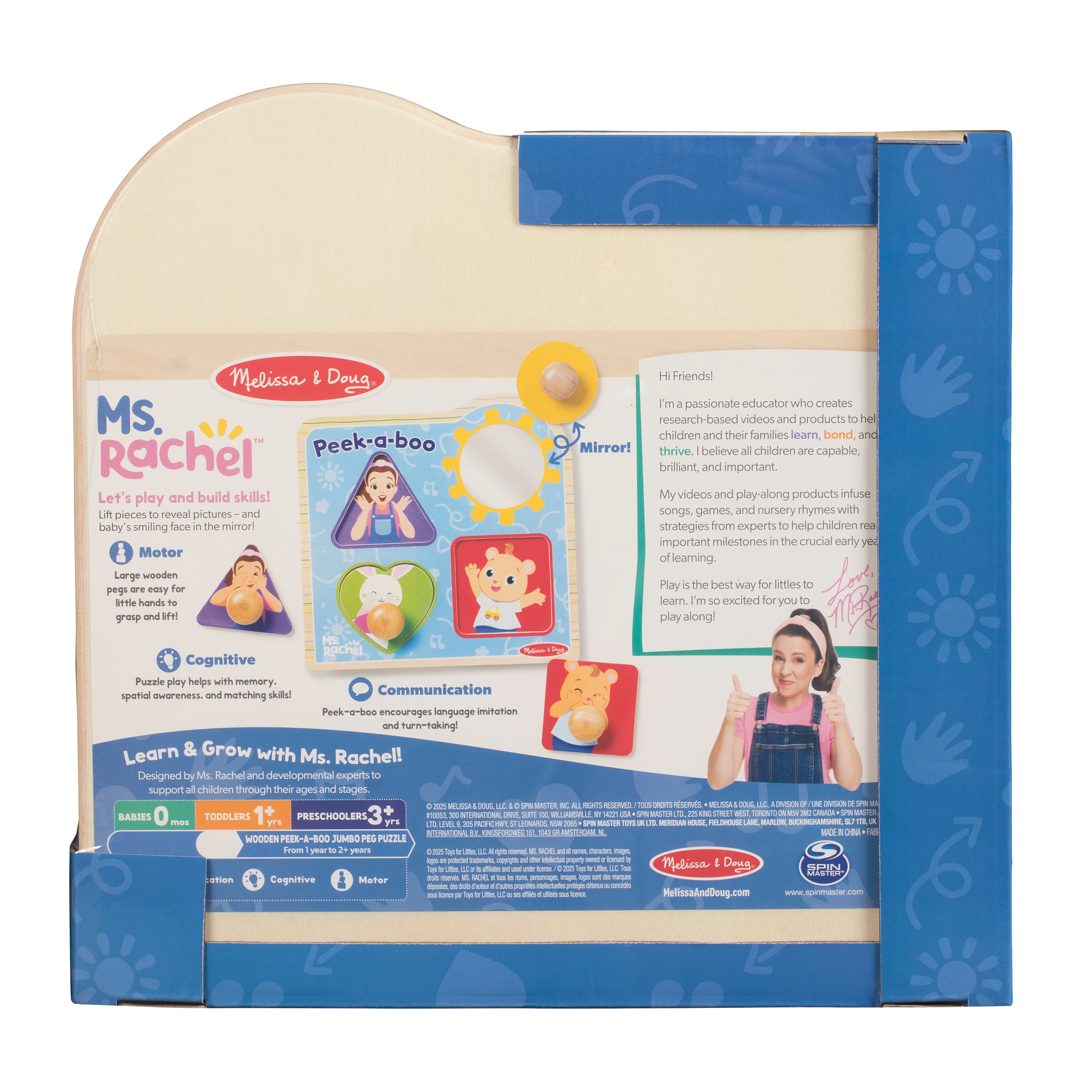 Wooden Peek-A-Boo Jumbo Peg Puzzle - Image 6